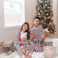 2021 popular Matching Family  Christmas Pajamas  Sets  with stripe